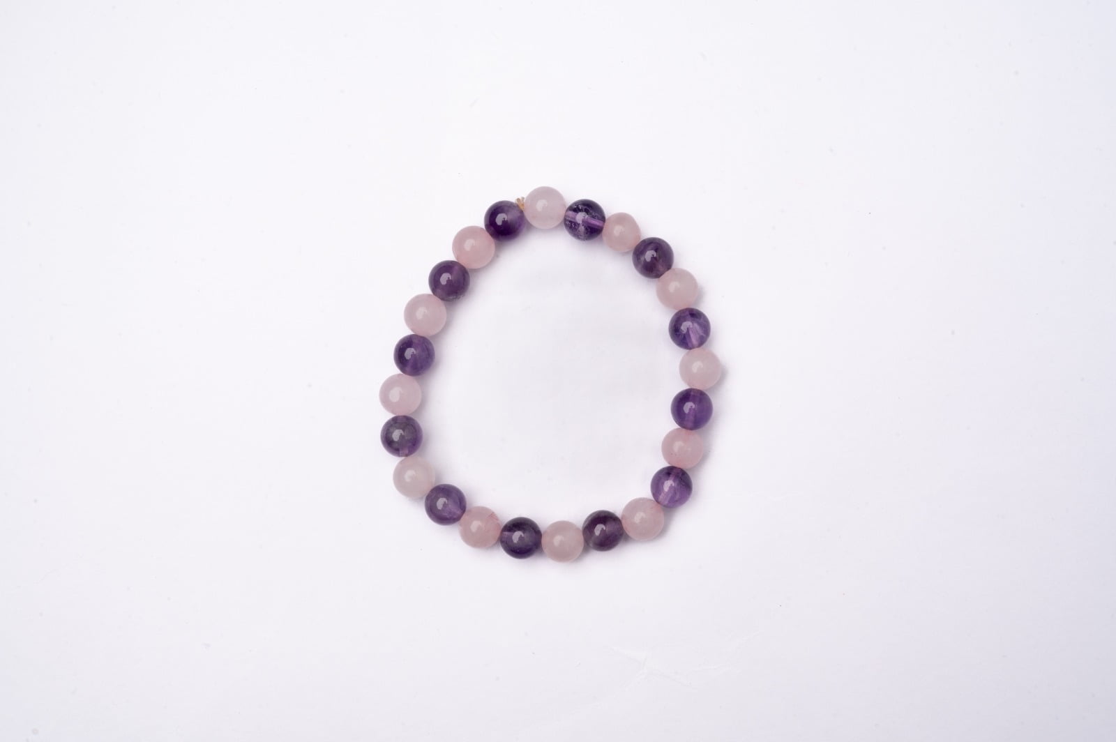 Amethyst + Rose Quartz Combination Bracelet