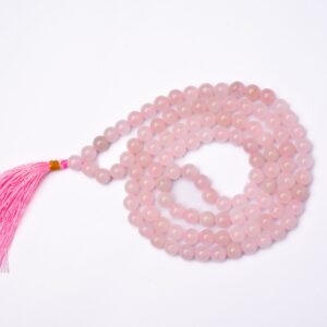 Rose Quartz crystal Mala