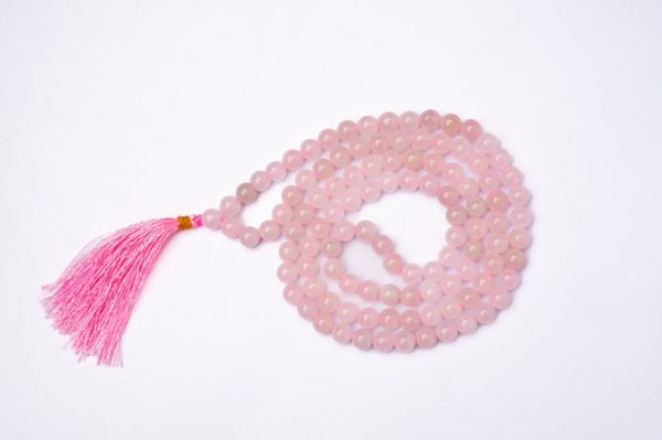 Rose Quartz crystal Mala