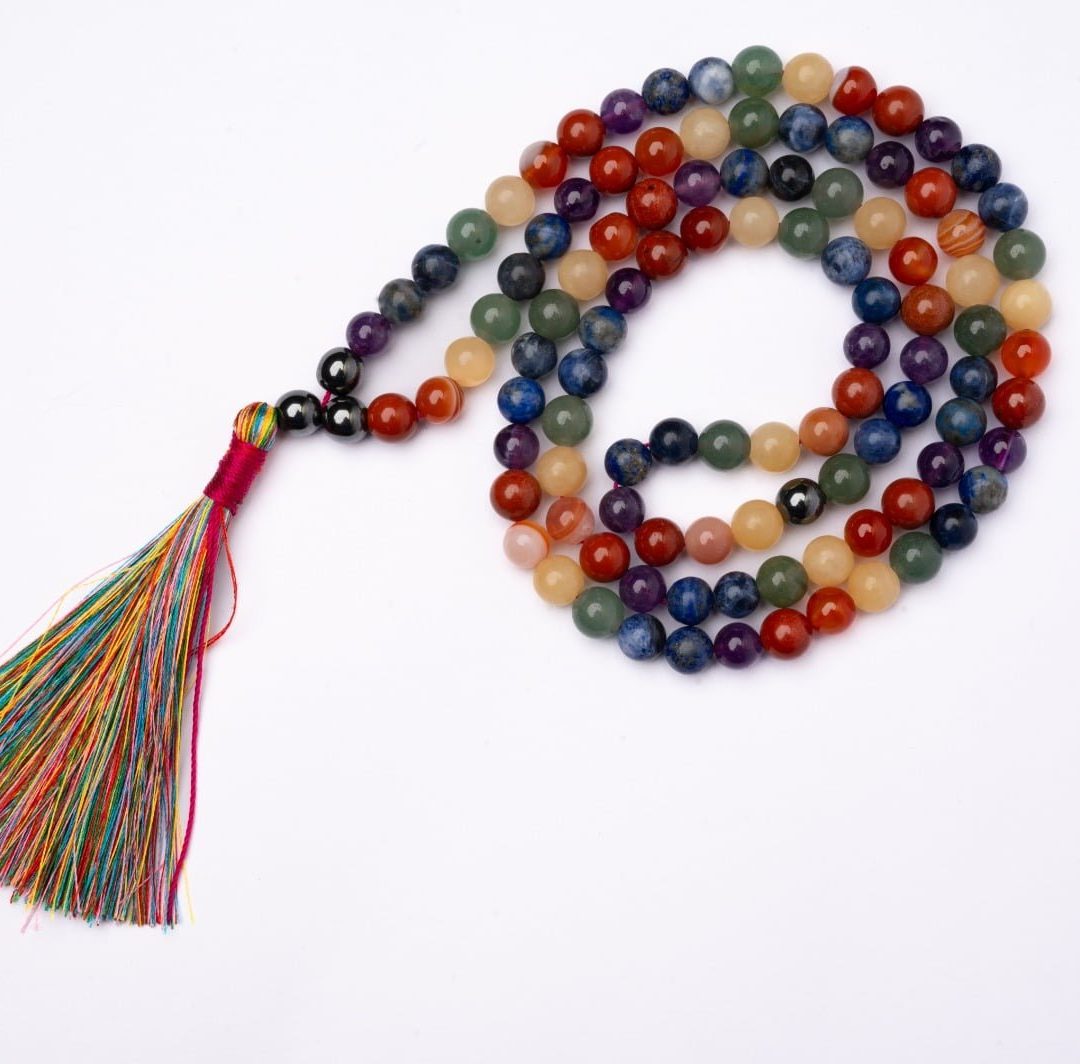 Seven chakra Crystal Mala