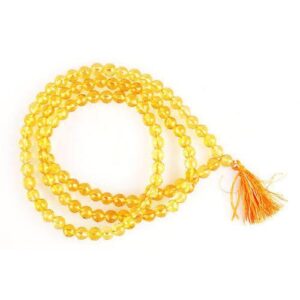 Citrine crystal mala